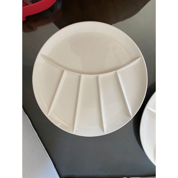 9 1/4" White Fondue Plates Vintage Set of 3 Japan - Picture 3 of 9